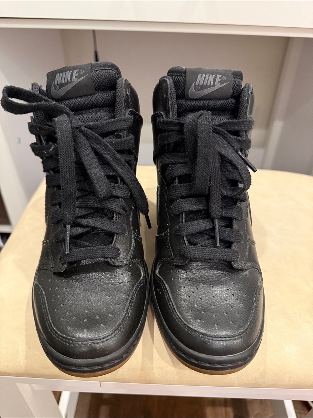 Nike Black High-Top Sneakers with Gum Outsole - Picture 3 of 6